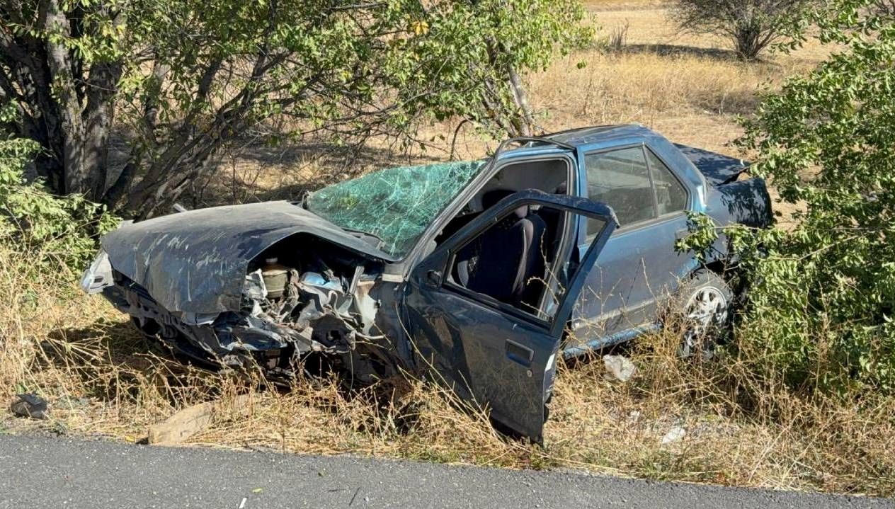 direksiyon hakimiyetini kaybeden surucu agaca carparak takla atti TdyEDK7I